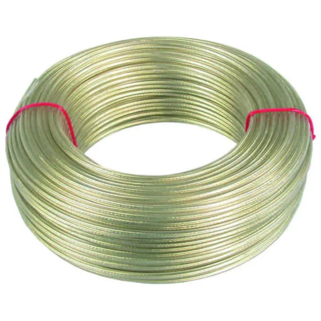 GENERICO Cavo in Acciaio Ottonato con Rivestimento PVC Trasparente 8 mm – Rotolo da 100 m