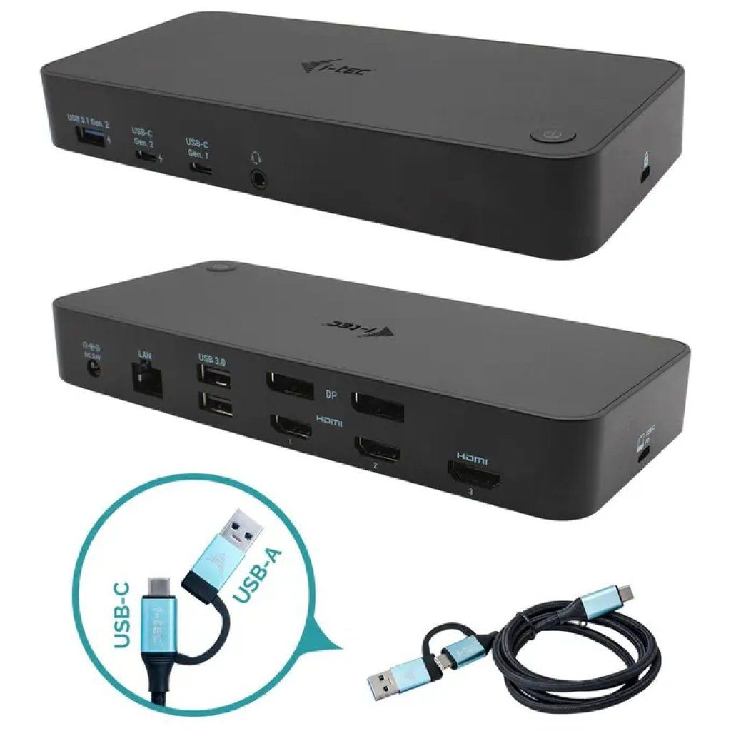 I-TEC CATRIPLEDOCKPDPROIT Docking Station USB-C/USB 3.0, 3 monitor 4K, Power Delivery 100W
