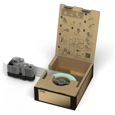 Epson BR-VN50WB-E Nastro in vinile nero su bianco, 50 mm x 45 m