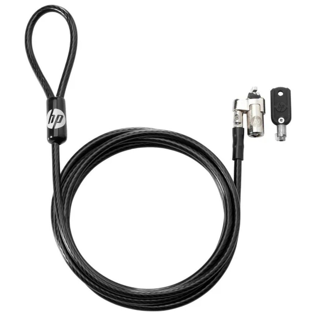 HP T1A62AA Lucchetto con Cavo in Acciaio da 10 mm e Chiave per Notebook