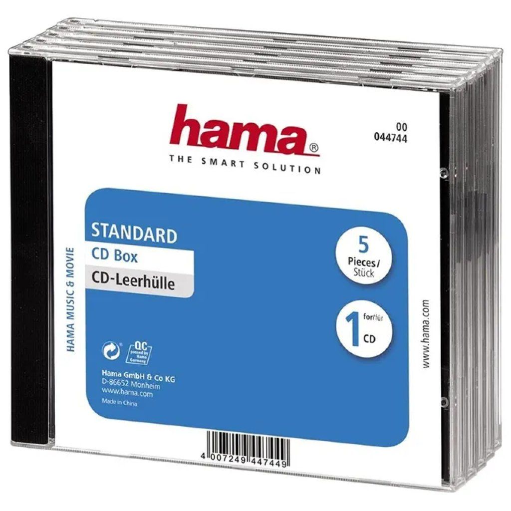Hama Set da 5 Custodie Jewel Case per CD