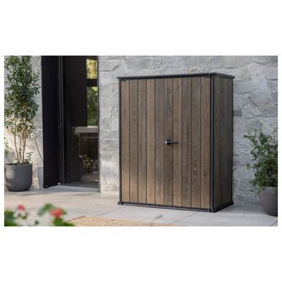Keter Signature Armadio da Esterno Effetto Noce 1400 L