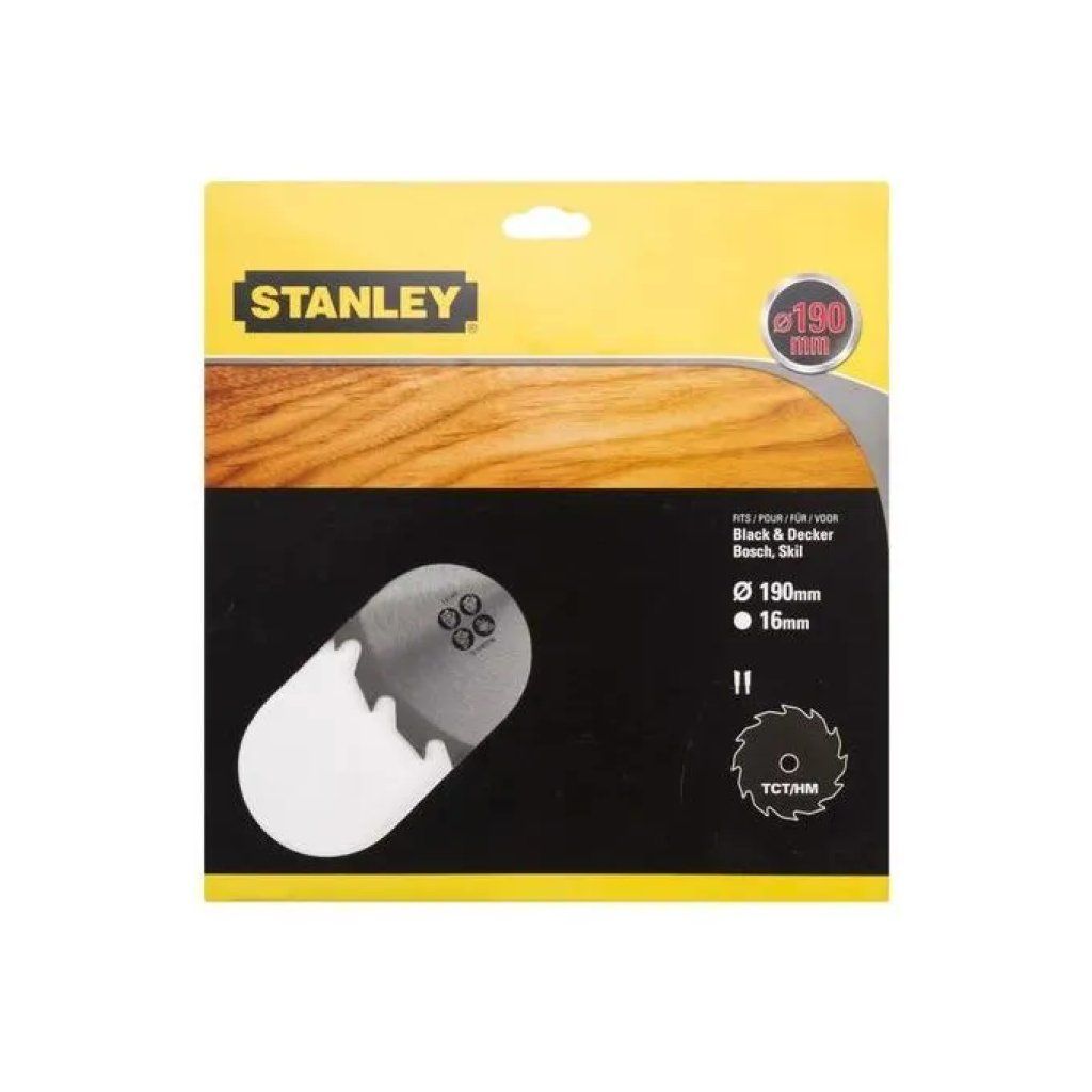 Stanley STA15370-XJ Lama circolare 190 mm, foro 16 mm, 18 denti Stanley STA15370-XJ Lama circolare 190 mm, foro 16 mm, 18 denti