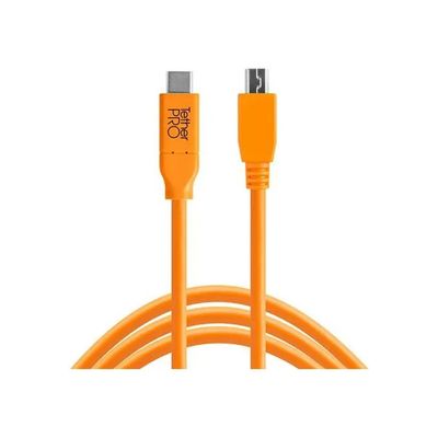 Tether Tools TetherPro Cavo USB-C a USB Mini-B 5-Pin, 4,6 m, Arancione Tether Tools TetherPro Cavo USB-C a USB Mini-B 5-Pin, 4,6 m, Arancione