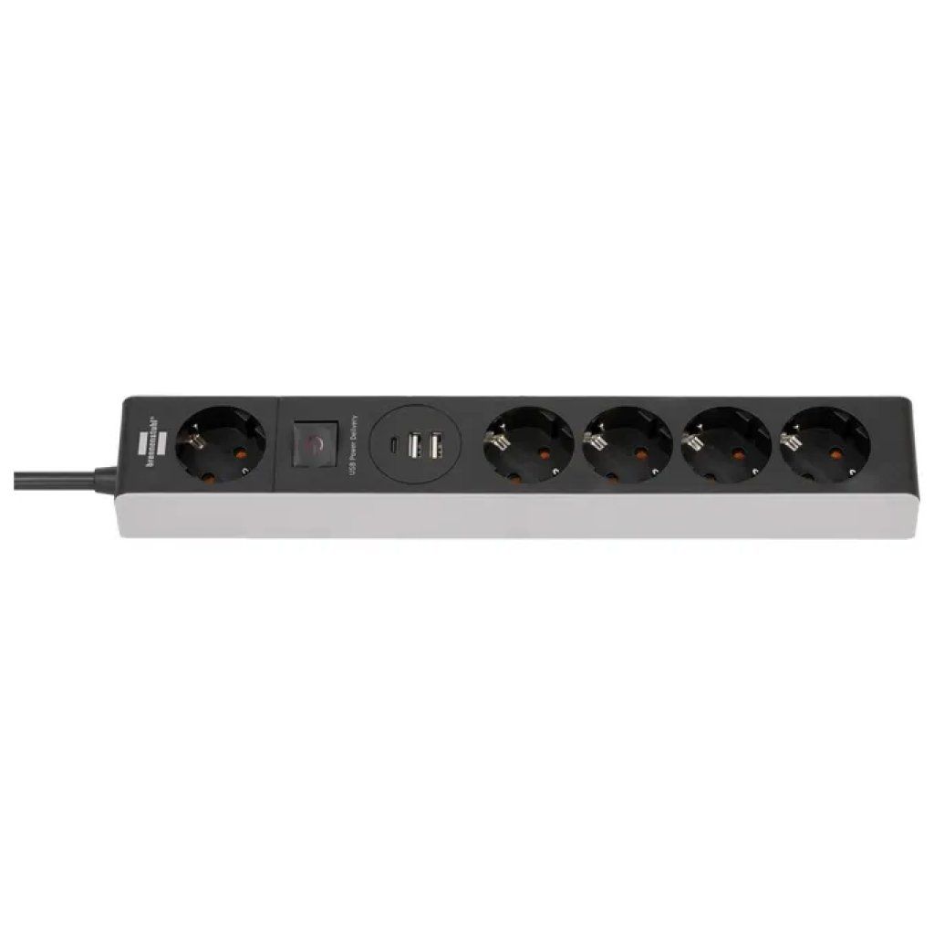 Brennenstuhl 1159780615 Ciabatta Multipresa 5 Posti con USB-C PD 45 W