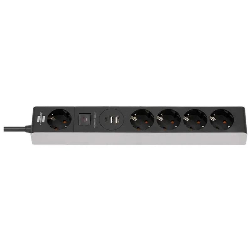 Brennenstuhl 1159780615 Ciabatta Multipresa 5 Posti con USB-C PD 45 W