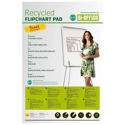 Bi-Office Earth – Confezione da 5 blocchi per lavagna 65 × 98 cm, 20 fogli ciascuno