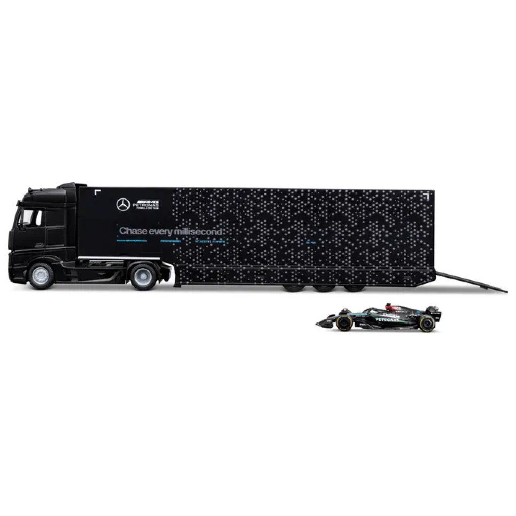 BBurago Mercedes-AMG F1 2024: camion e monoposto W15 #63 BBurago Mercedes-AMG F1 2024: camion e monoposto W15 #63