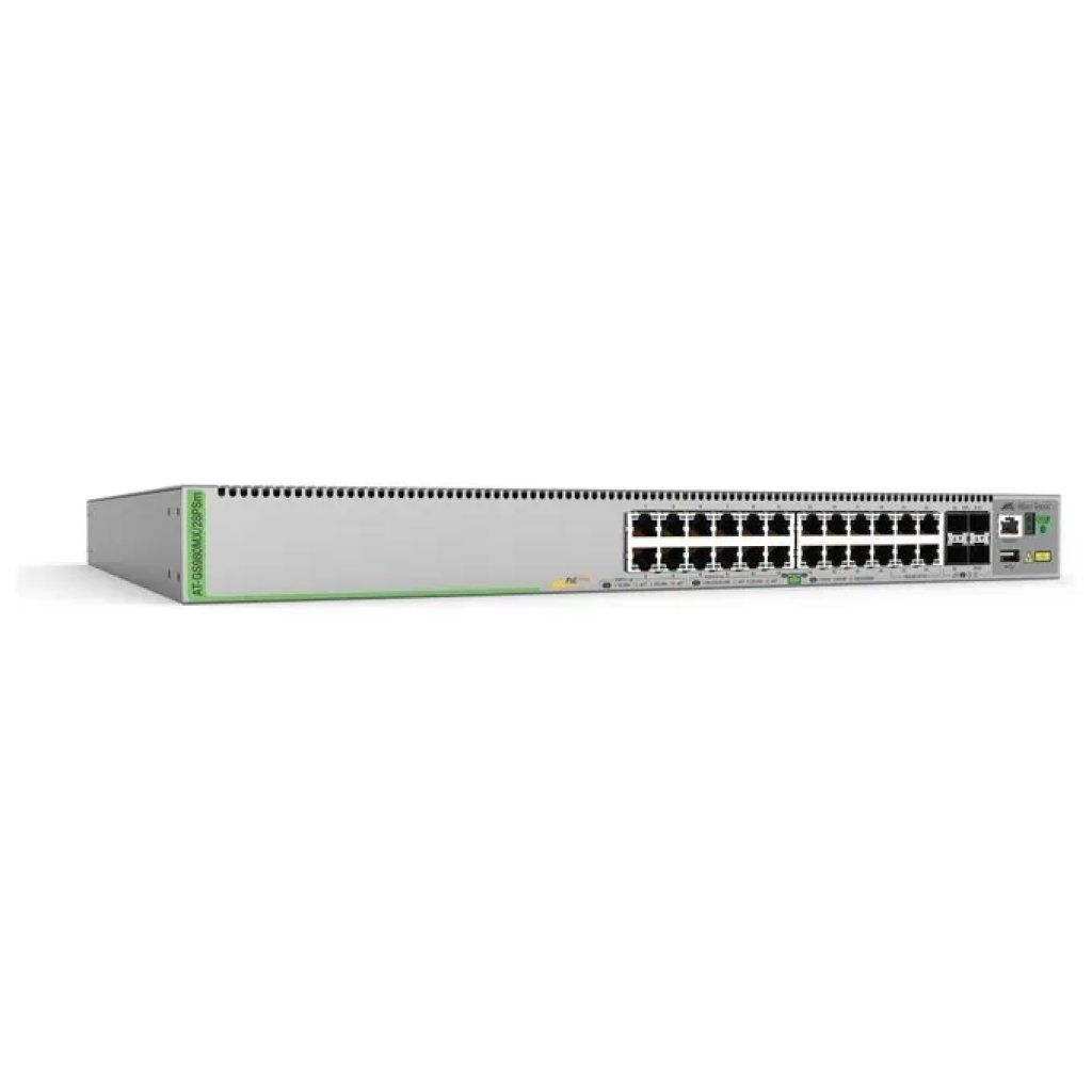 Allied Telesis AT-GS980MX-28PSM-50 Switch L3 PoE+ 24 porte, 370 W, rack 1U