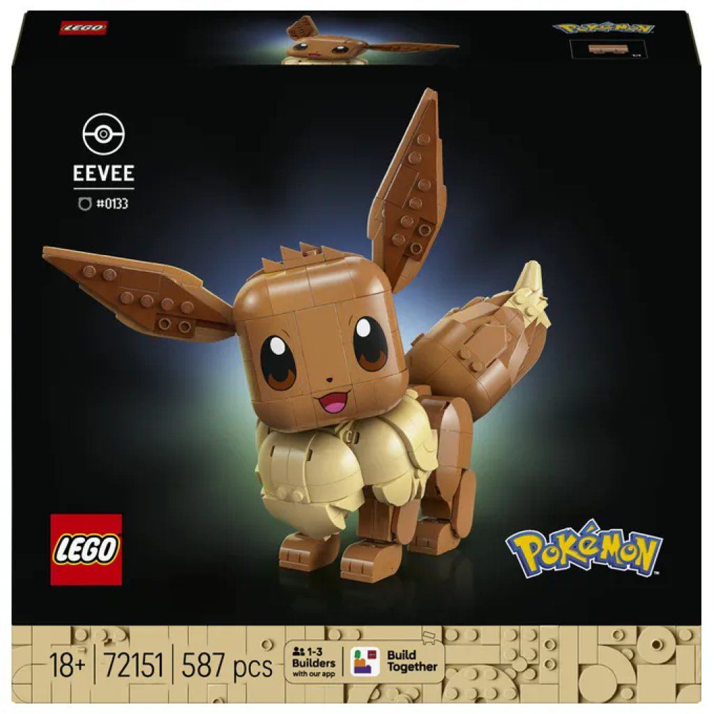 LEGO Pokémon Eevee 72151 – Figura snodabile da 587 pezzi