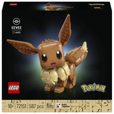 LEGO Pokémon Eevee 72151 – Figura snodabile da 587 pezzi