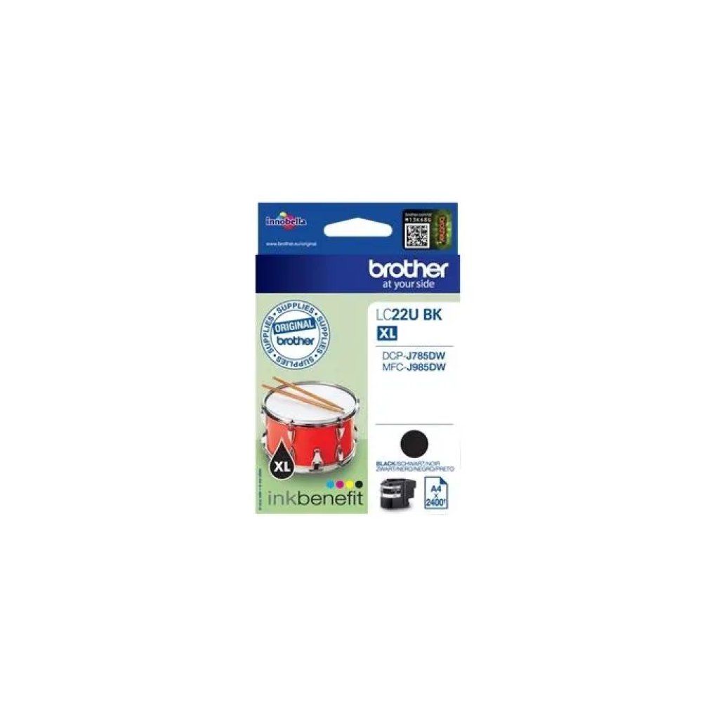 Brother LC-22UBK Cartuccia Nera Originale, 2.400 Pagine