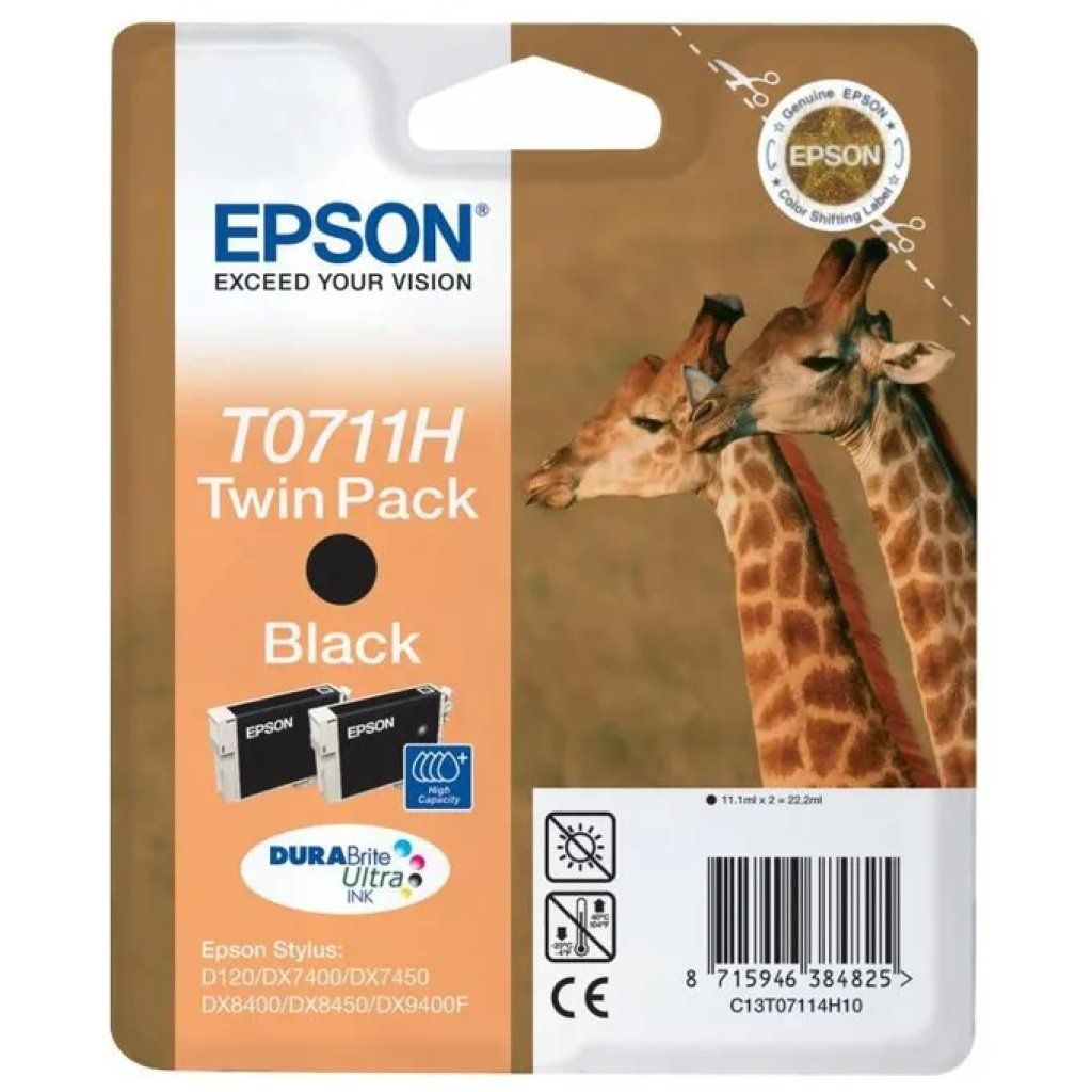 Epson T0711H Giraffa Multipack 2 Cartucce Inkjet Nero