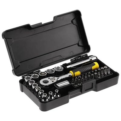 STANLEY STMT82672-0 Set di chiavi a bussola da 37 pezzi con cricchetto 1/4 STANLEY STMT82672-0 Set di chiavi a bussola da 37 pezzi con cricchetto 1/4"