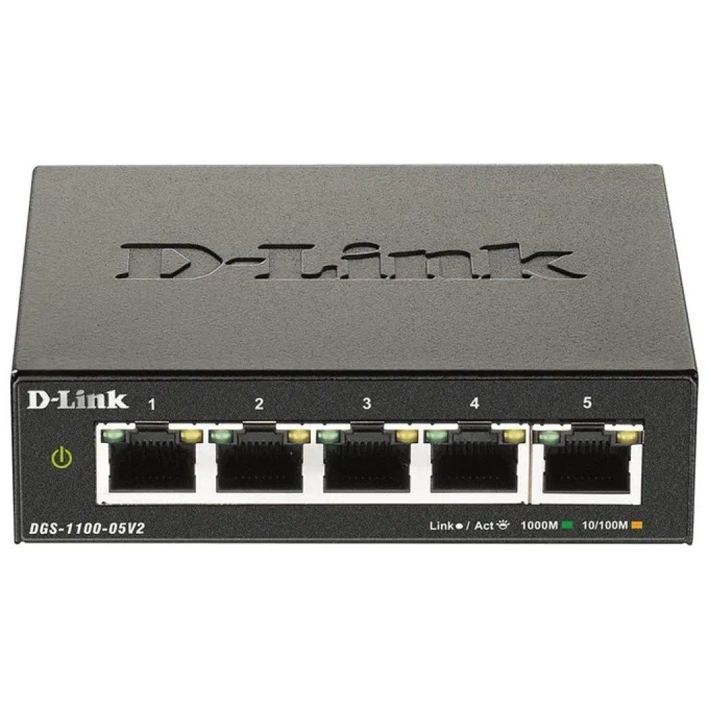 D-Link DGS-1100-05V2 Switch EasySmart Gigabit a 5 Porte D-Link DGS-1100-05V2 Switch EasySmart Gigabit a 5 Porte