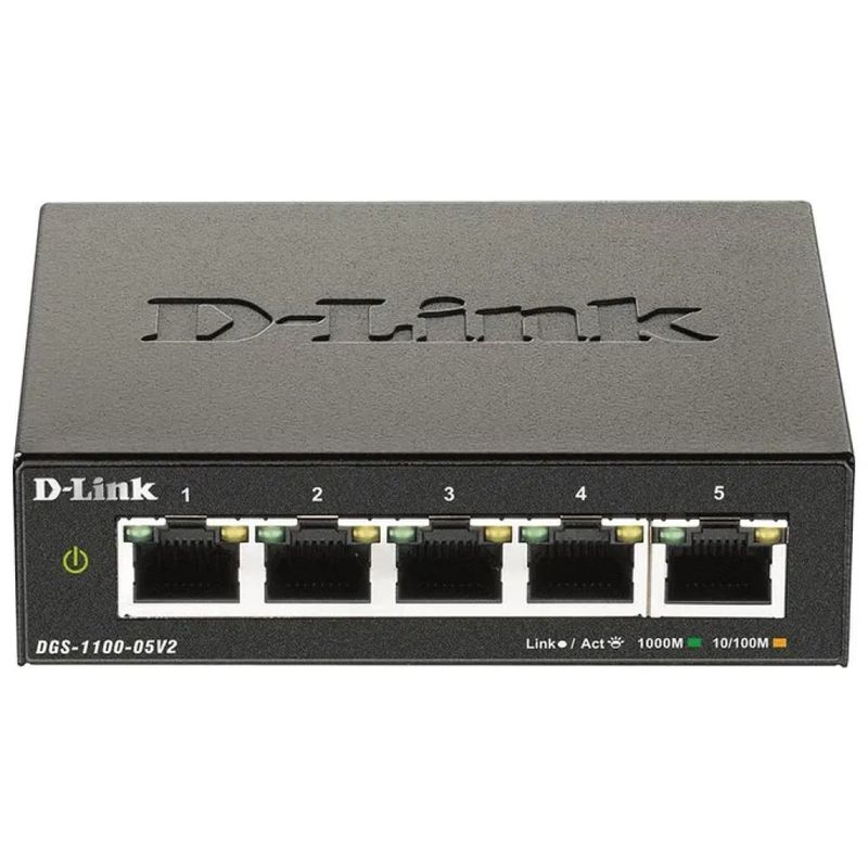 D-Link DGS-1100-05V2 Switch EasySmart Gigabit a 5 Porte