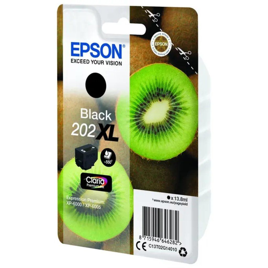 Epson 202XL Cartuccia Originale Nera Claria Premium – 13,8 ml, fino a 550 pagine Epson 202XL Cartuccia Originale Nera Claria Premium – 13,8 ml, fino a 550 pagine