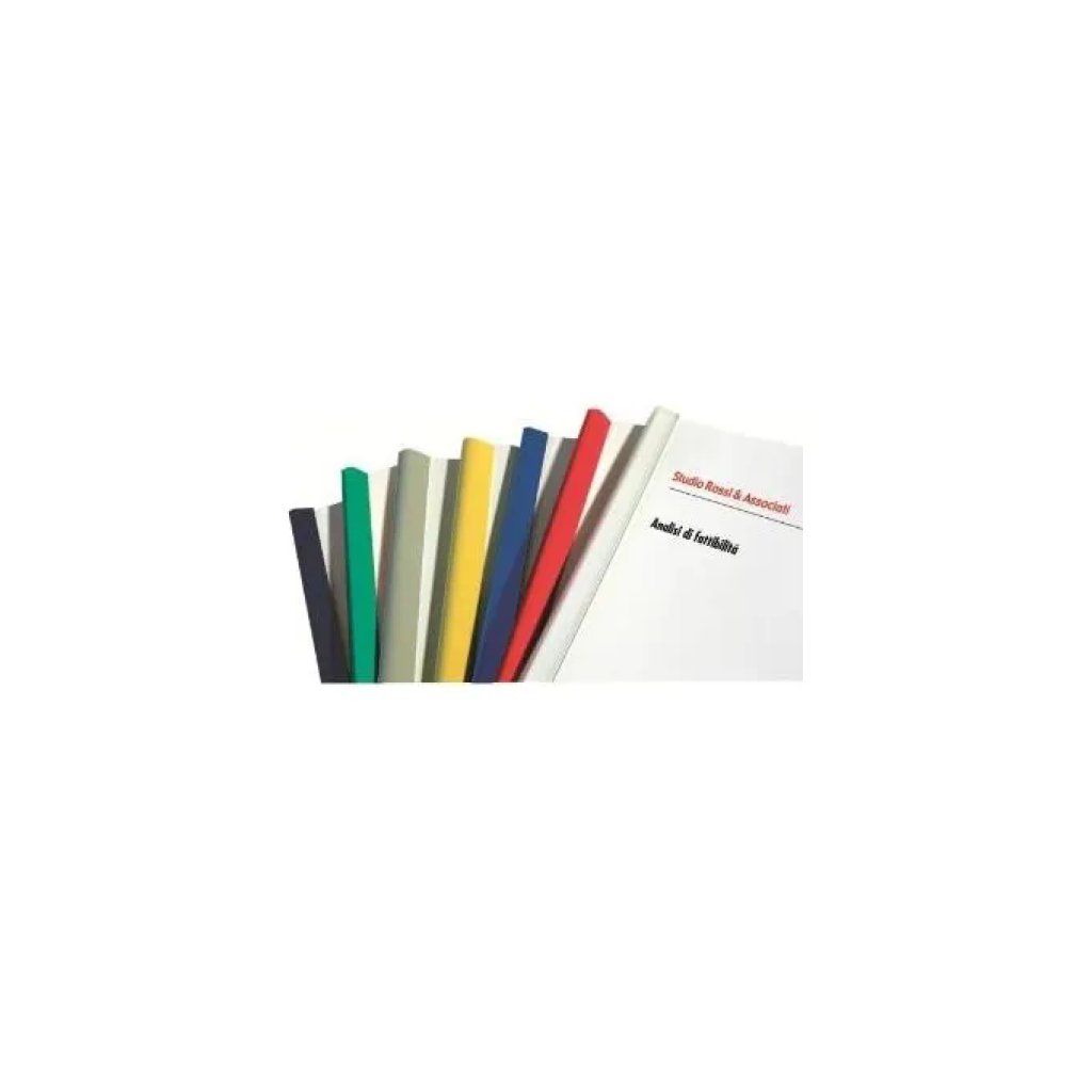 Fellowes D104BI dorsini per rilegatura A4, 4 mm, bianchi, 50 pezzi