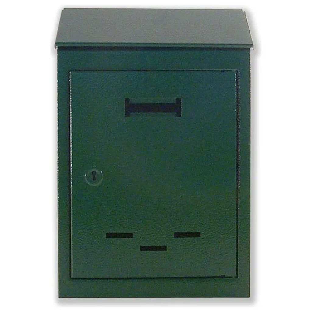 Vulcania 2500 Cassetta Postale da Esterno con Tetto, Verde, Formato N°4