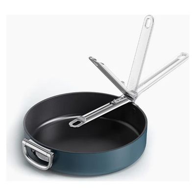 Joseph Joseph Space 45042 – Padella da 28 cm con manico pieghevole, blu