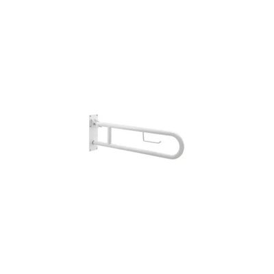 GEDY SNUG 565702 – Barra ribaltabile da bagno con portarotolo, acciaio inox, bianca