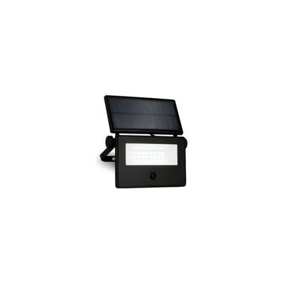 Briloner BT10029 Applique Solare LED da Esterno 6 W, 800 lm, Sensore di Presenza, Dimmerabile, IP44, Nero