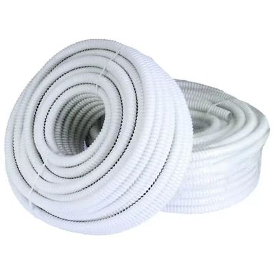 Ferrari Tubo Corrugato in PVC per Scarico Condensa 20 mm, Rotolo da 25 m, Bianco
