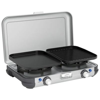 Campingaz Camping Kitchen 2 Fornello da Campeggio a Gas, 2 Bruciatori, 4000 W, Accensione Piezoelettrica