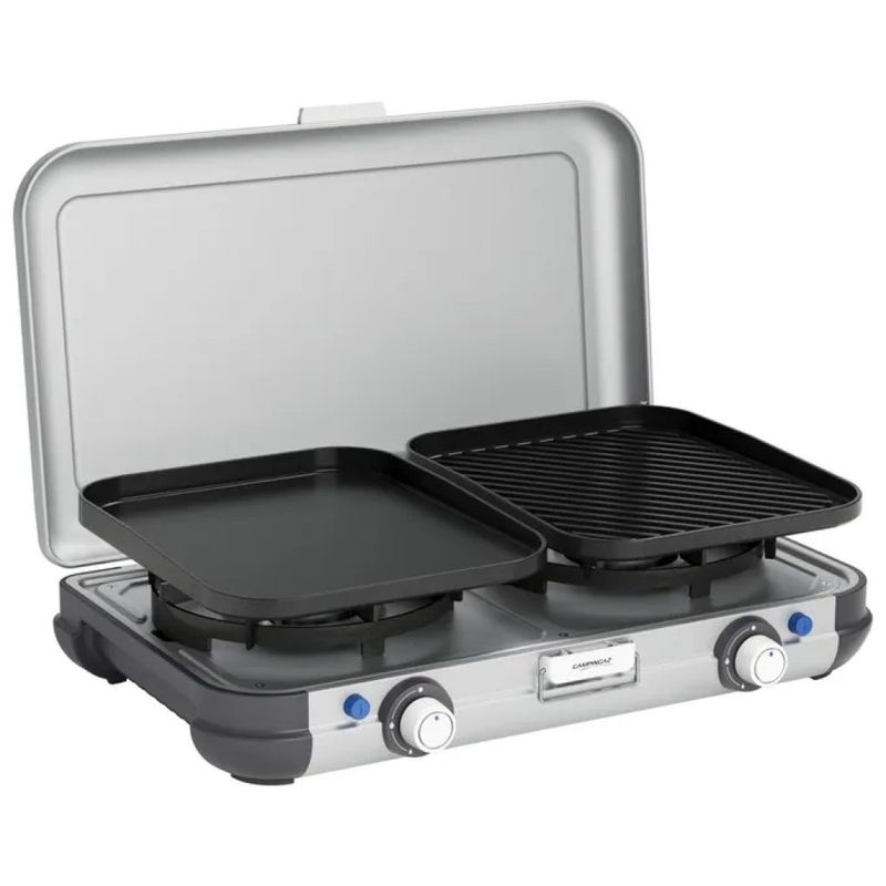 Campingaz Camping Kitchen 2 Fornello da Campeggio a Gas, 2 Bruciatori, 4000 W, Accensione Piezoelettrica