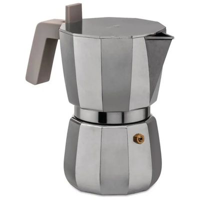 Alessi DC06/3 Caffettiera Moka 3 Tazze, 15 cl, Grigio