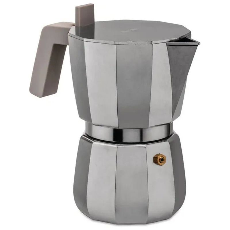 Alessi DC06/3 Caffettiera Moka 3 Tazze, 15 cl, Grigio Alessi DC06/3 Caffettiera Moka 3 Tazze, 15 cl, Grigio