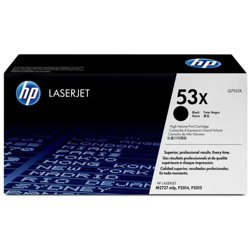HP Q7553X 53X Toner Originale Nero ad Alta Capacità, 7000 Pagine