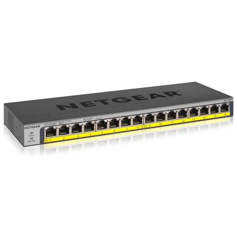 NETGEAR GS116PP Switch Gigabit PoE+ a 16 porte, 183 W