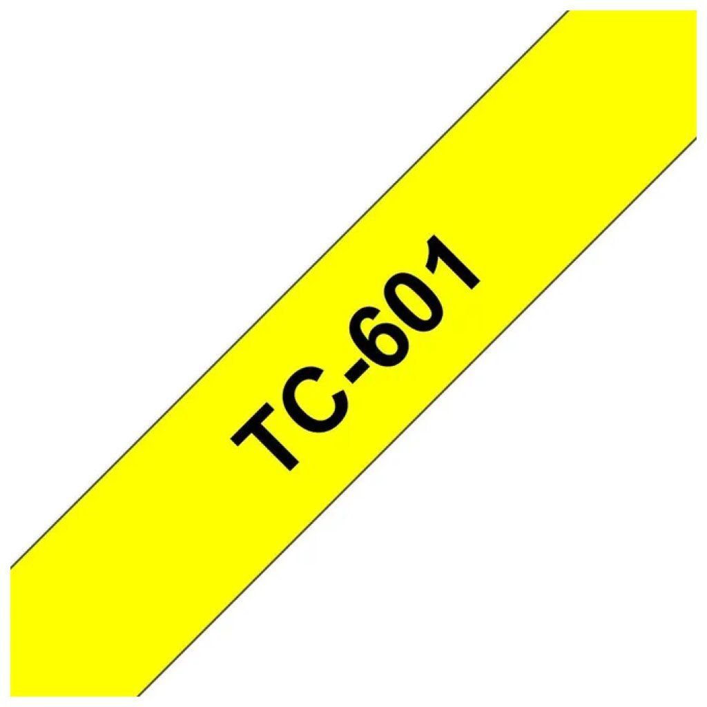 BROTHER Nastro Brother TC-601 Nero su Giallo, 12 mm