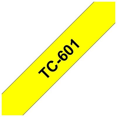 BROTHER Nastro Brother TC-601 nero su giallo, 12 mm BROTHER Nastro Brother TC-601 nero su giallo, 12 mm