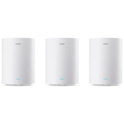 Acer Ovia T360 Sistema Wi-Fi Mesh Wi-Fi 7, 3 unità, Dual Band fino a 3600 Mbps, Bianco Acer Ovia T360 Sistema Wi-Fi Mesh Wi-Fi 7, 3 unità, Dual Band fino a 3600 Mbps, Bianco