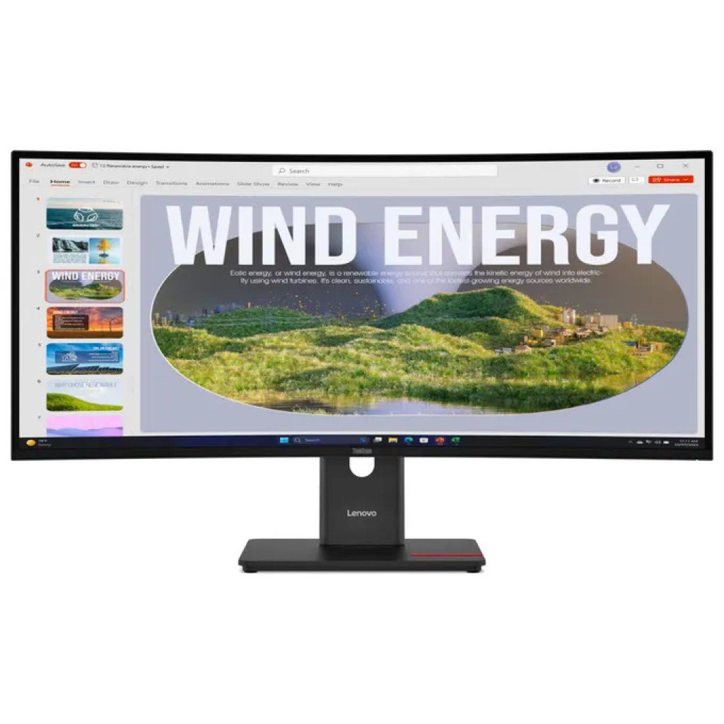 Lenovo ThinkVision T34WD-40 Monitor Curvo 34" Wide Quad HD Nero
