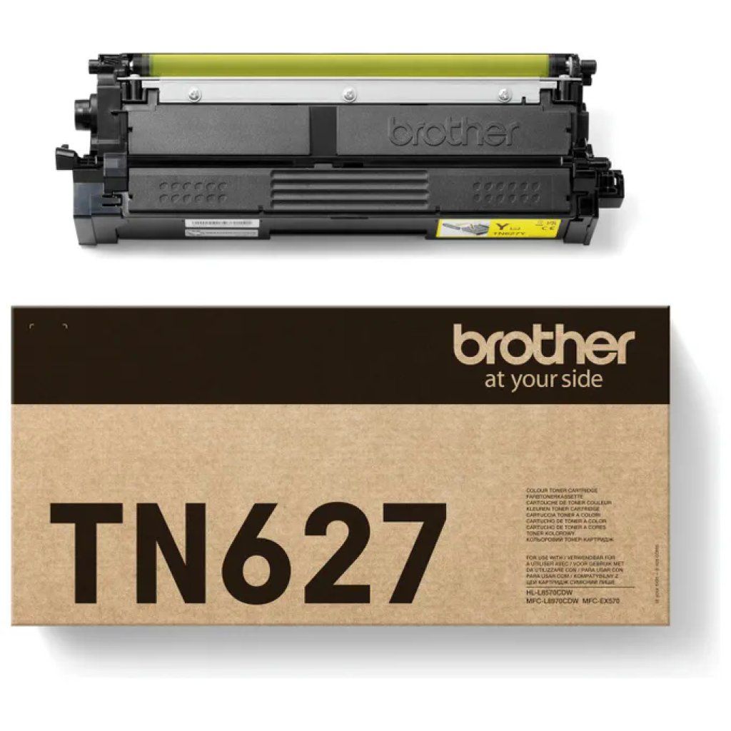 Brother TN-627Y Toner Originale Giallo, 10.000 Pagine