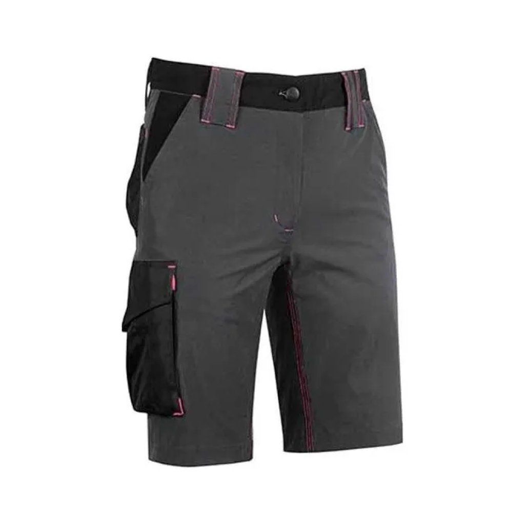 U-Power Mercury FU196GF Bermuda da Lavoro Donna Slim Fit Grigio e Fucsia