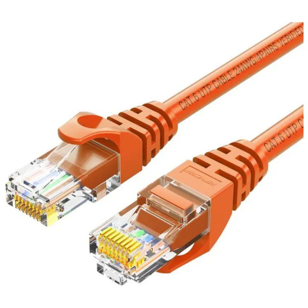 Hikvision Cavo Ethernet Cat.6 U/UTP RJ45, 1 m, Arancione