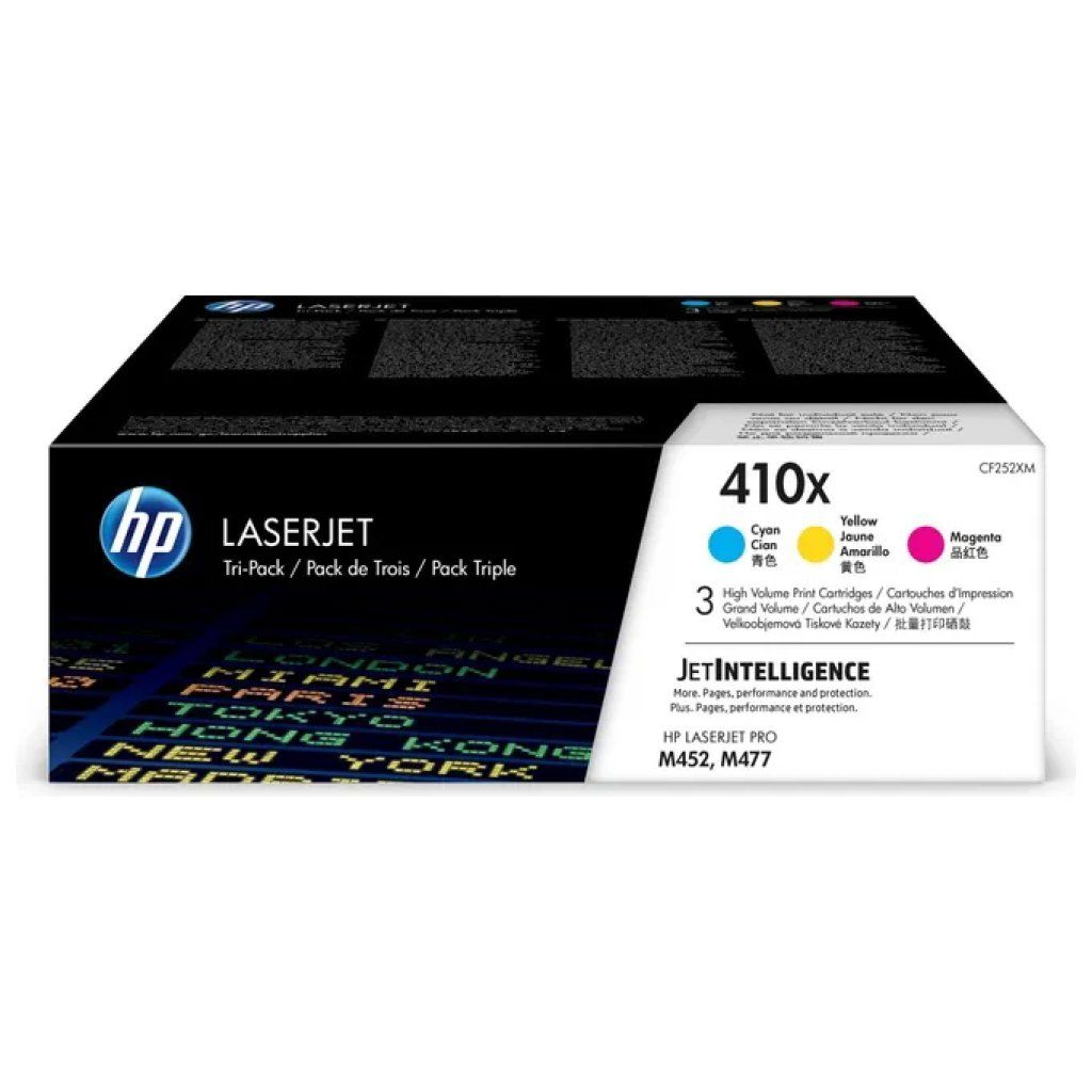 HP 410X CF252XM – Set di 3 toner originali ad alta resa