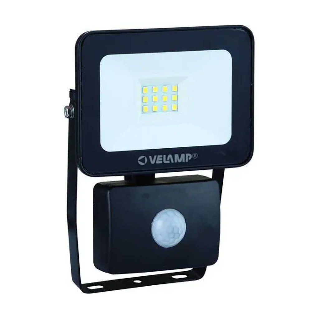 Velamp PadLight5 Proiettore LED 10 W con Sensore PIR, 800 lm, 4000 K, IP44, Nero Velamp PadLight5 Proiettore LED 10 W con Sensore PIR, 800 lm, 4000 K, IP44, Nero