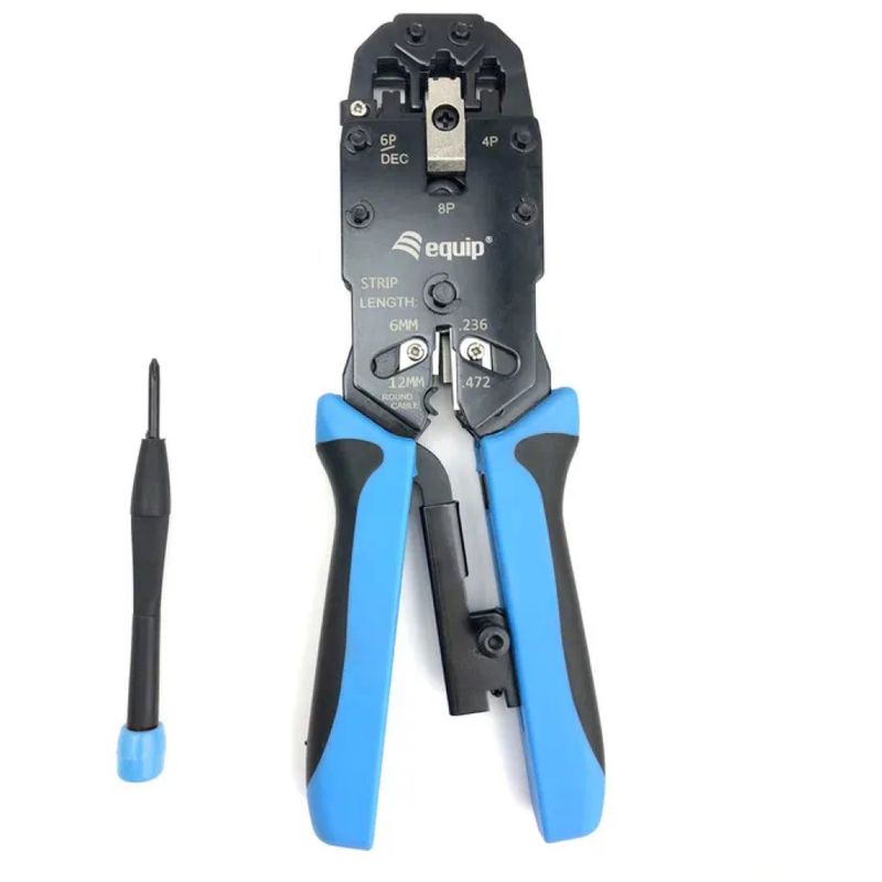EQUIP 129409 Pinza Crimpatrice Professionale RJ-11/RJ-12/RJ-45
