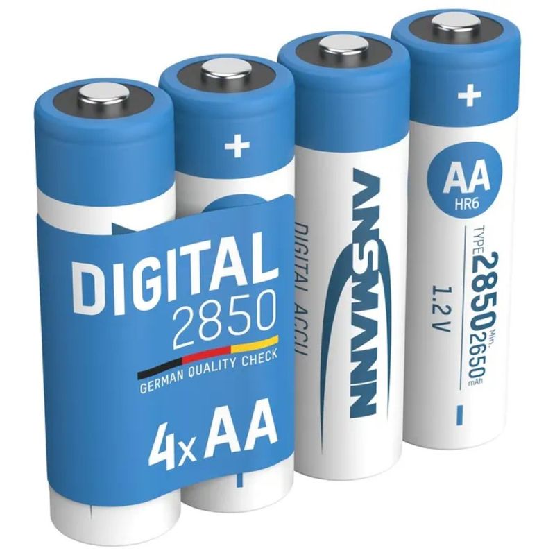 Ansmann 5.0350.92 – Batterie AA ricaricabili NiMH 2850 mAh, 1,2 V, confezione da 4