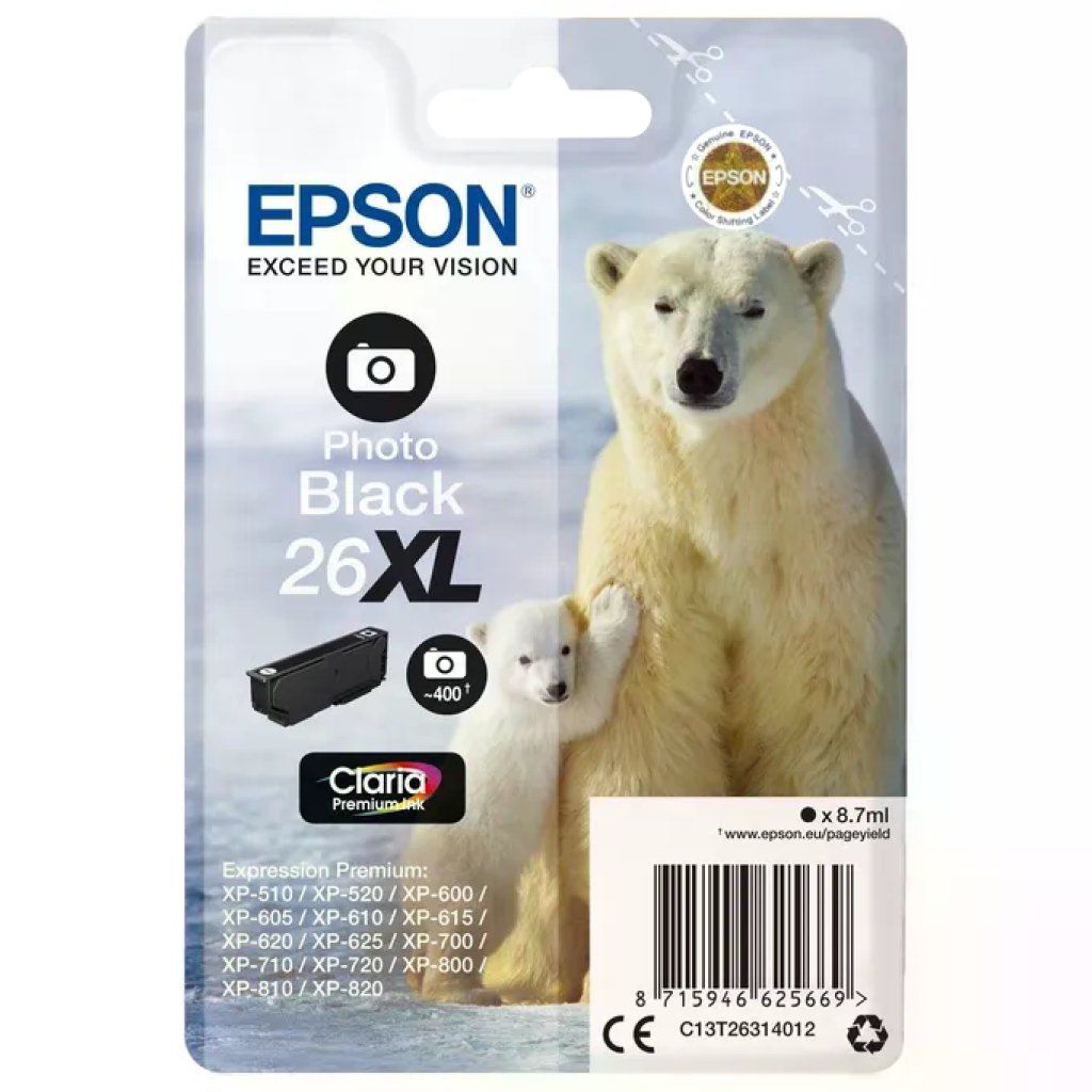 Epson 26XL Cartuccia Originale Nero Foto