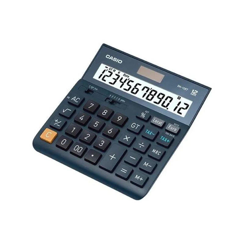 Casio DH-12ET Calcolatrice da Tavolo 12 Cifre Nera