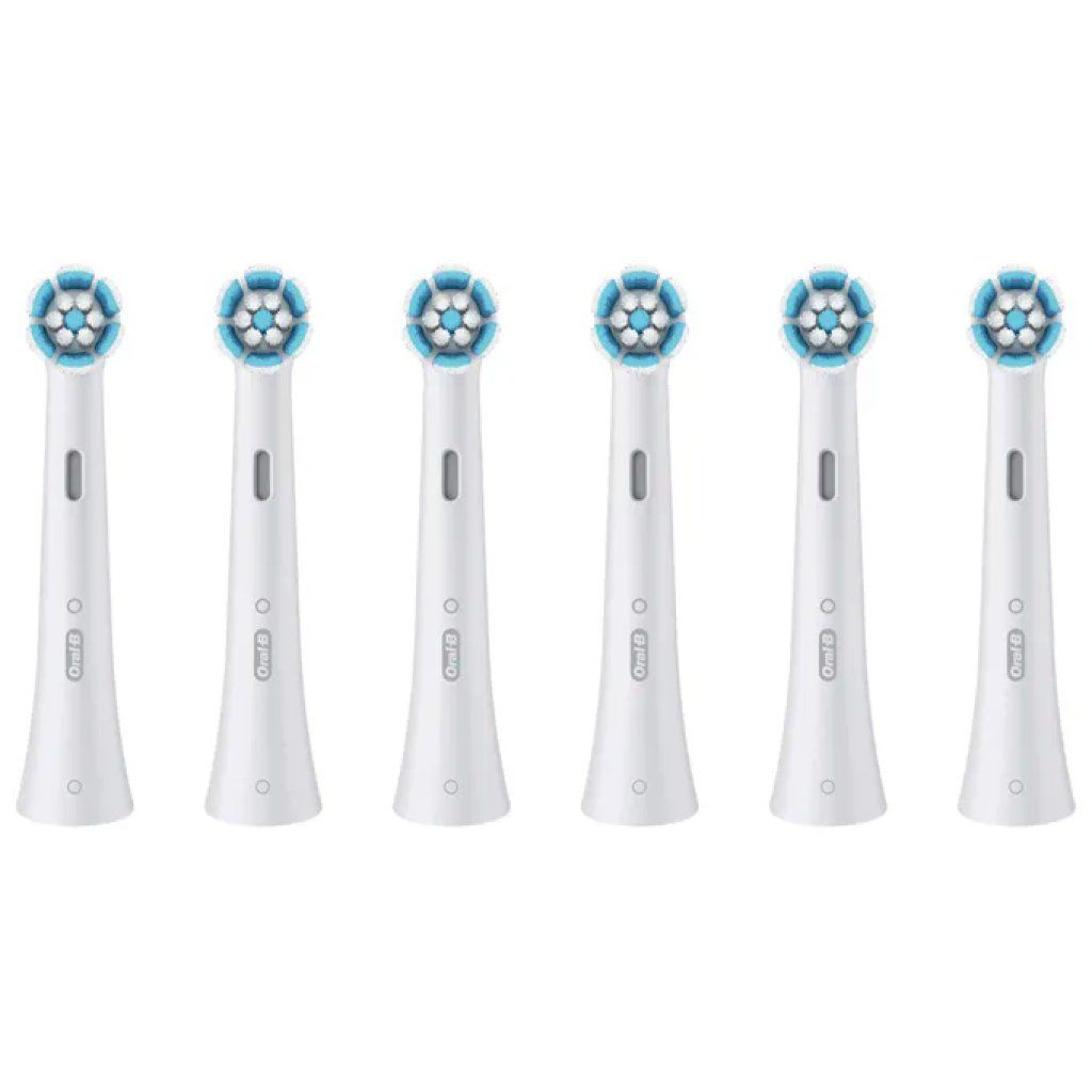 Oral-B iO Testine di Ricambio per Spazzolino, 6 Pezzi, Bianche