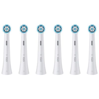 Oral-B iO Testine di Ricambio per Spazzolino, 6 Pezzi, Bianche