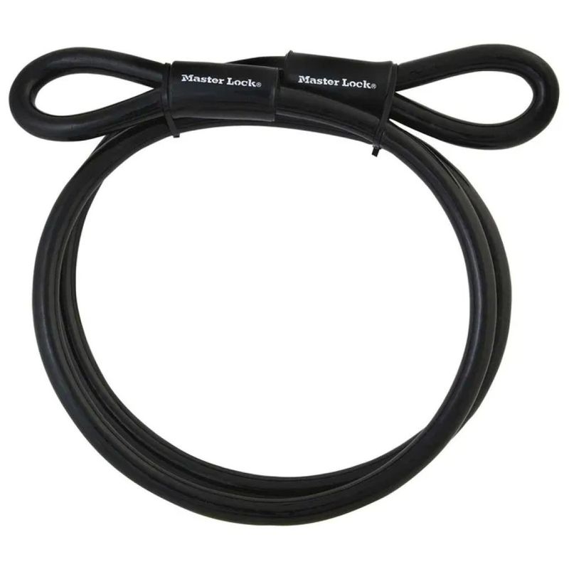 MASTERLOCK Master Lock 49EURD – Cavo antifurto in acciaio intrecciato, nero, 3 m