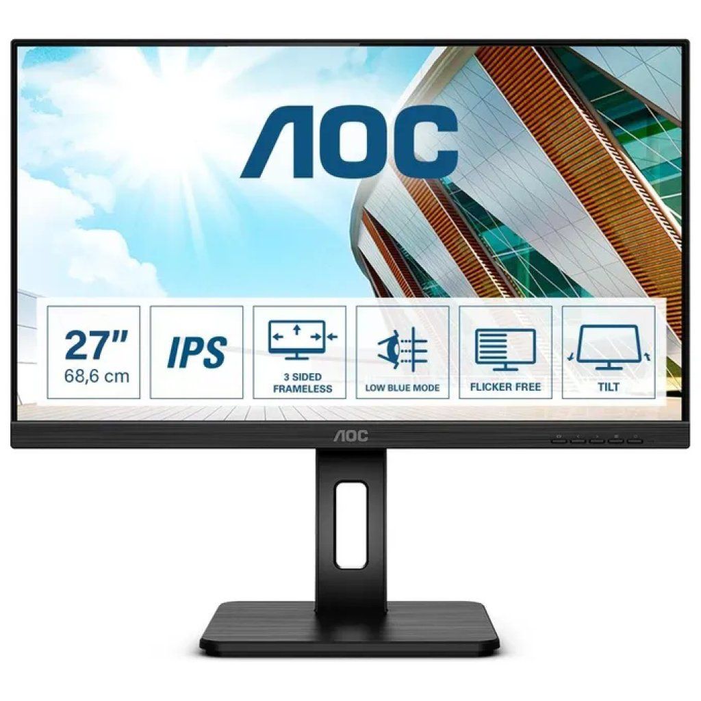 AOC Monitor AOC 27P2Q 27” IPS Full HD 100 Hz con hub USB AOC Monitor AOC 27P2Q 27” IPS Full HD 100 Hz con hub USB
